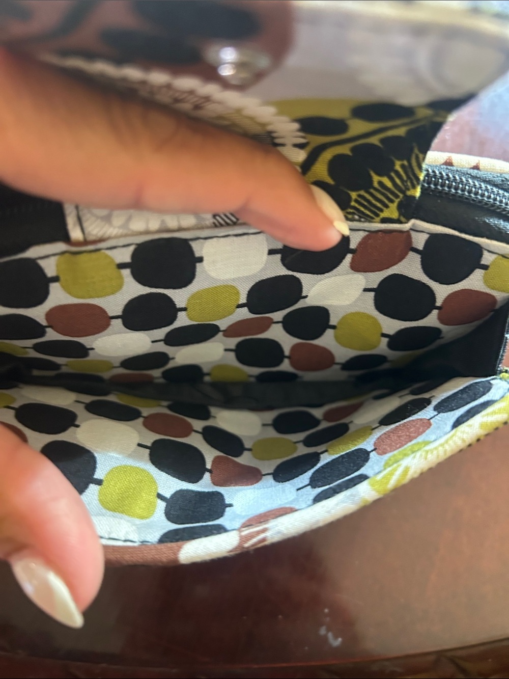 Vera Bradley Quilted Floral Wristlet in Neutral Multi - Picture 7 of 9